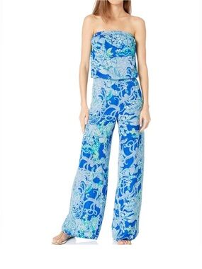 Lilly Pulitzer Blue Paisley Print women’s One-Piece